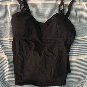 Black swim top.